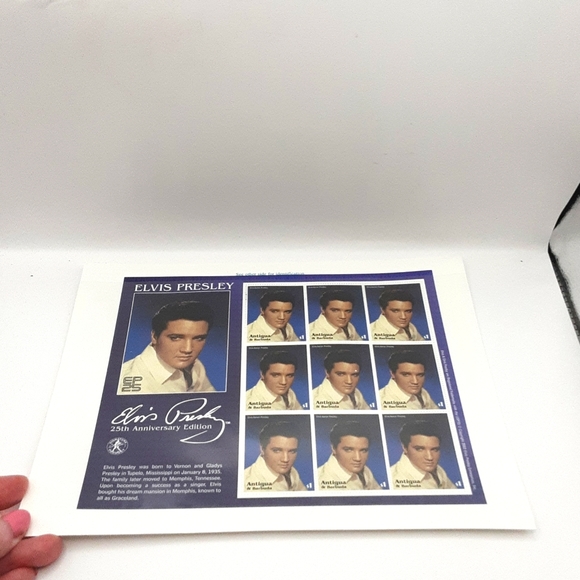 2002 25th Anniversary Edition Elvis Presley Stamps From Antigua & Barbuda NWT - Picture 1 of 8